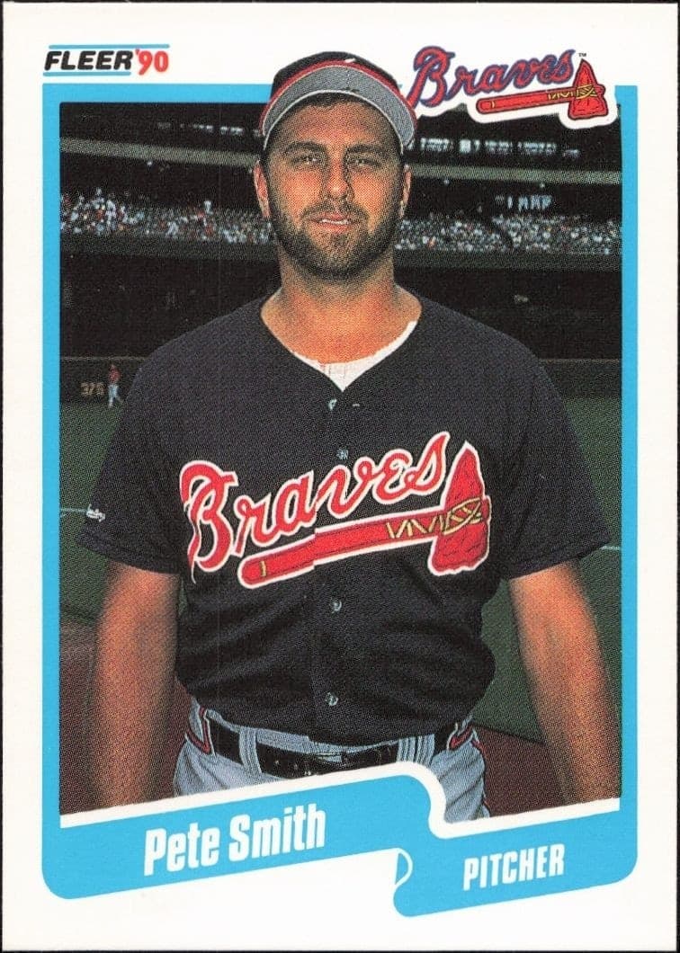 1990 Fleer Pete Smith #594 baseball trading card front