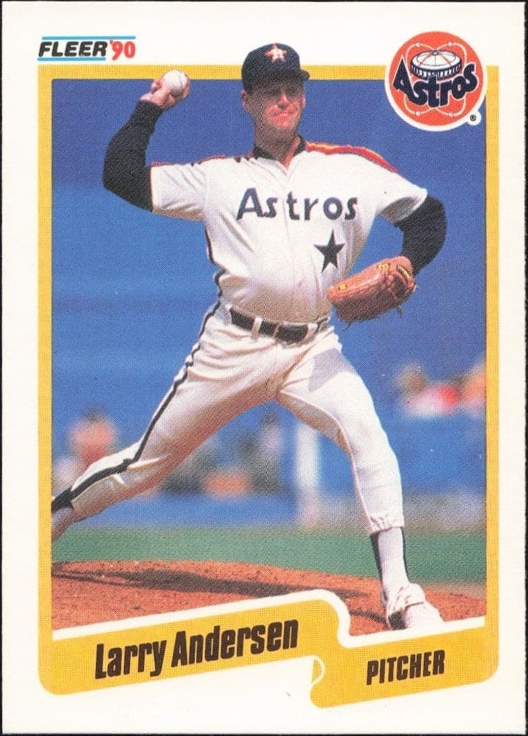 1990 Fleer Larry Anderson #221 baseball trading card front