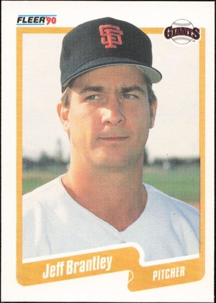 1990 Fleer Jeff Brantley #52 baseball trading card front