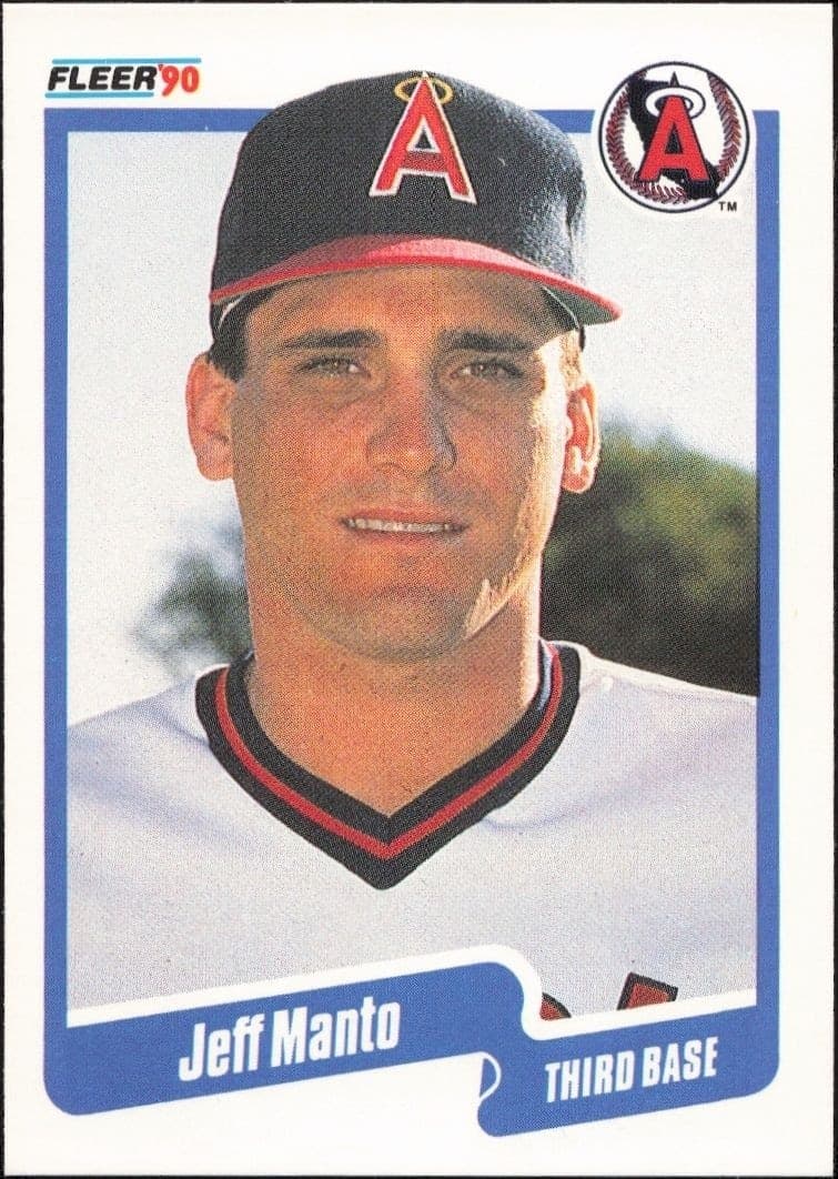 1990 Fleer Jeff Manto #137 baseball trading card front