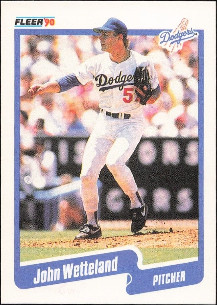 1990 Fleer John Wettleland #411 baseball trading card front