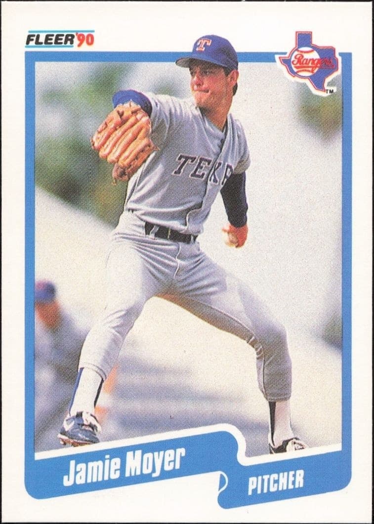 1990 Fleer Jamie Moyer #307 baseball trading card front