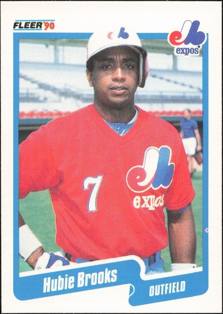 1990 Fleer Hubie Brooks #341 baseball trading card front