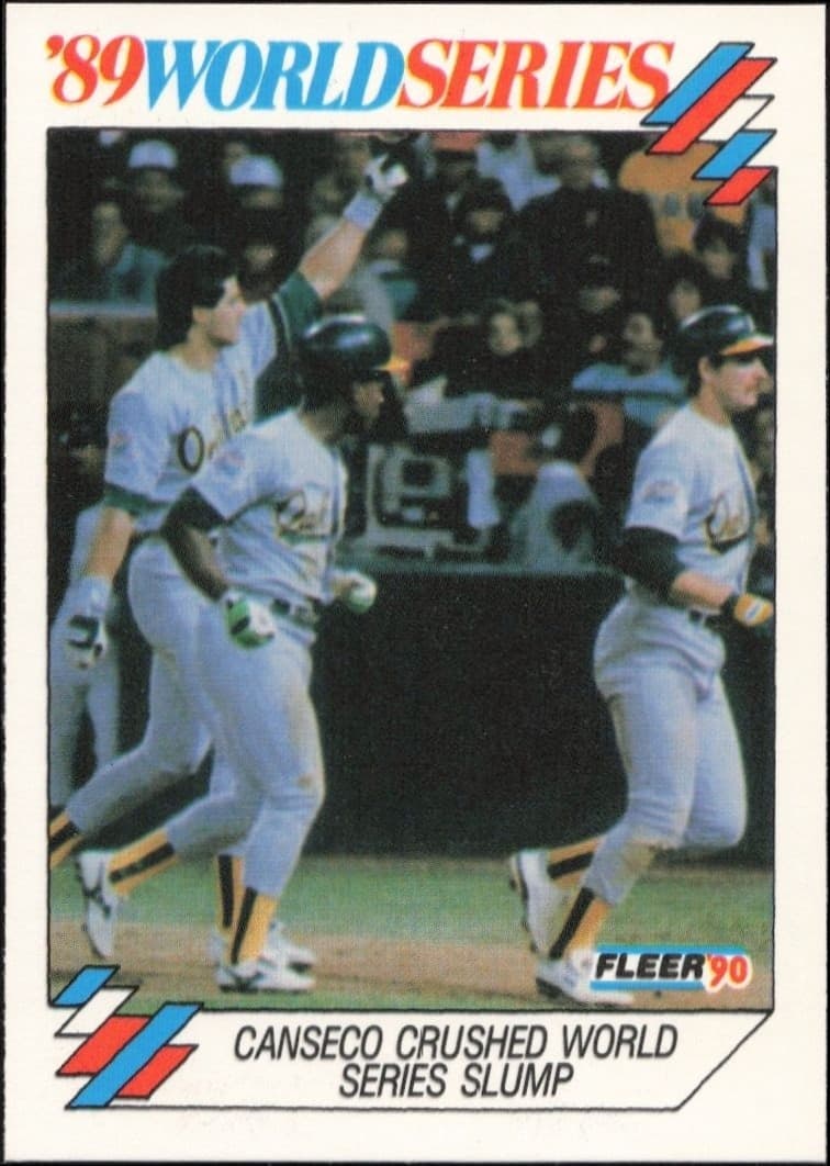1990 Fleer Canseco Crushed World Series Slump #5 trading card
