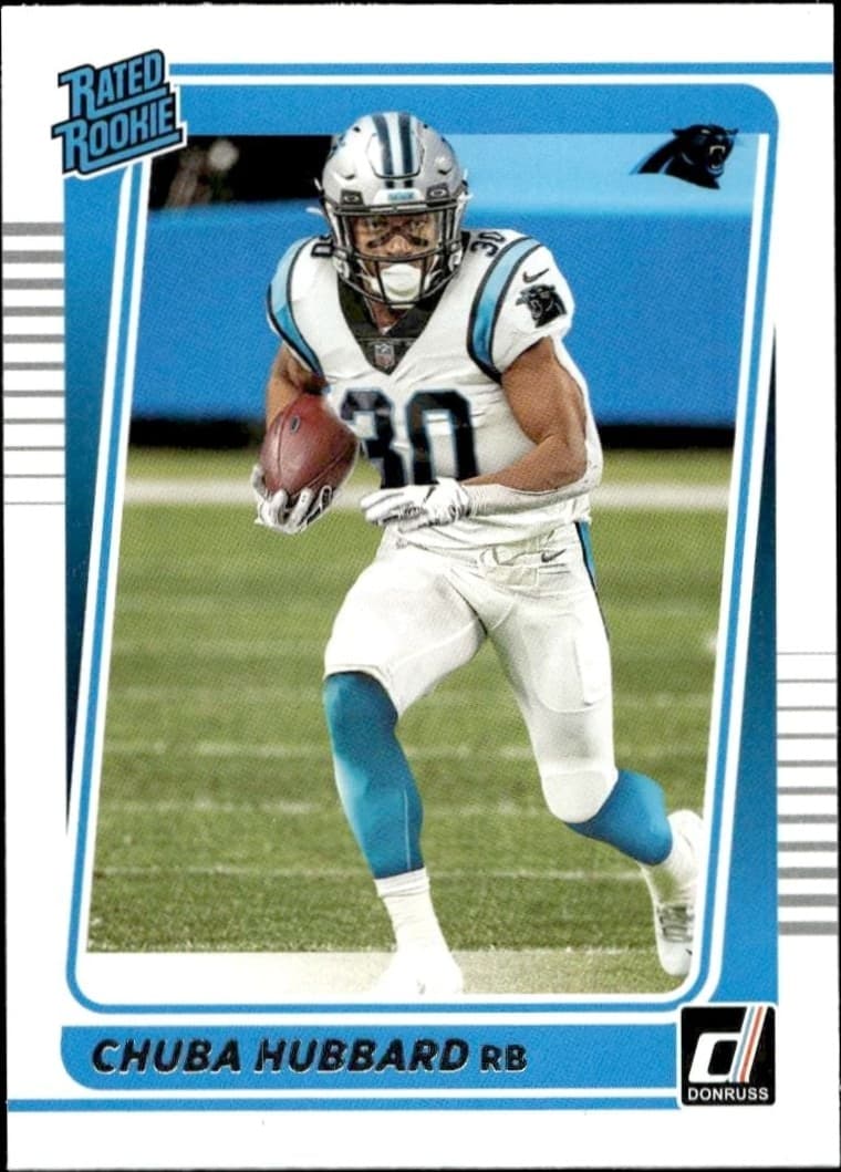 2021 Donruss Chuba Hubbard #287 football trading card front