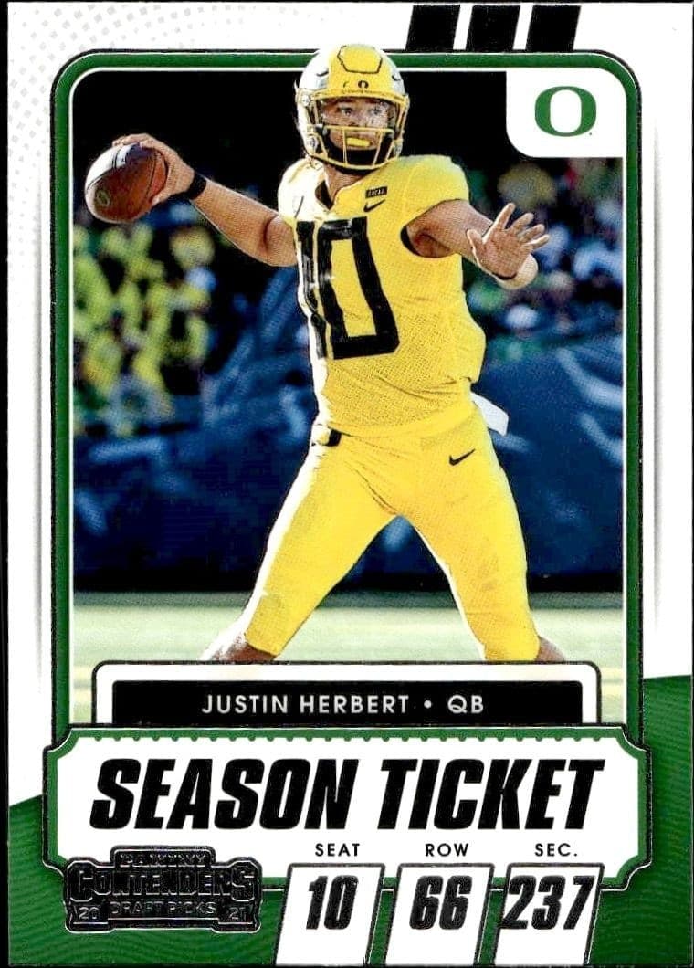 2021 Panini Contenders Draft Picks Justin Herbert #11 trading card