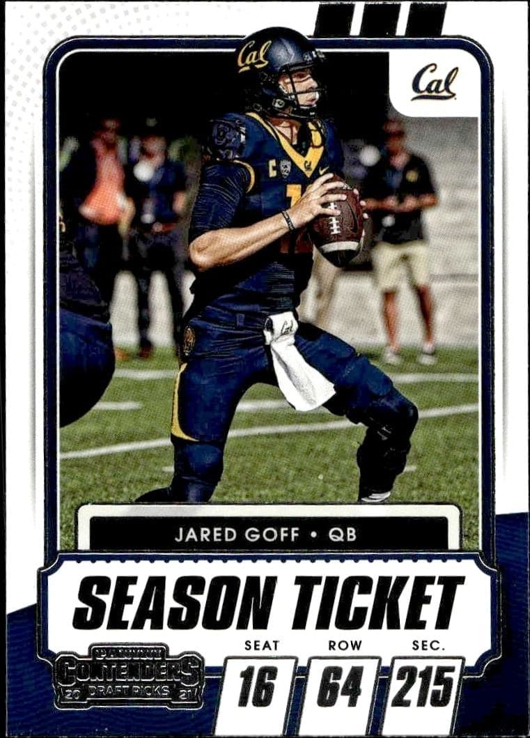 2021 Panini Contenders Draft Picks Jared Goff #7 trading card