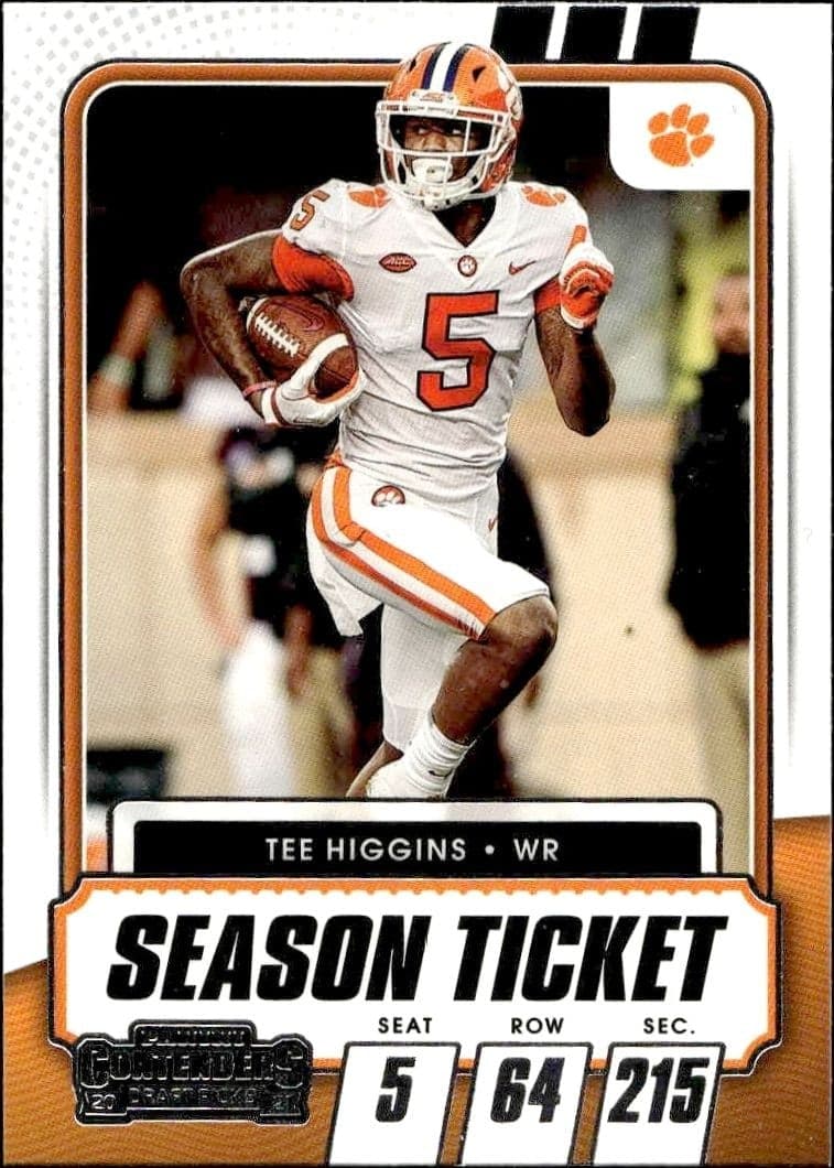 2021 Panini Contenders Draft Picks Tee Higgins #92 trading card