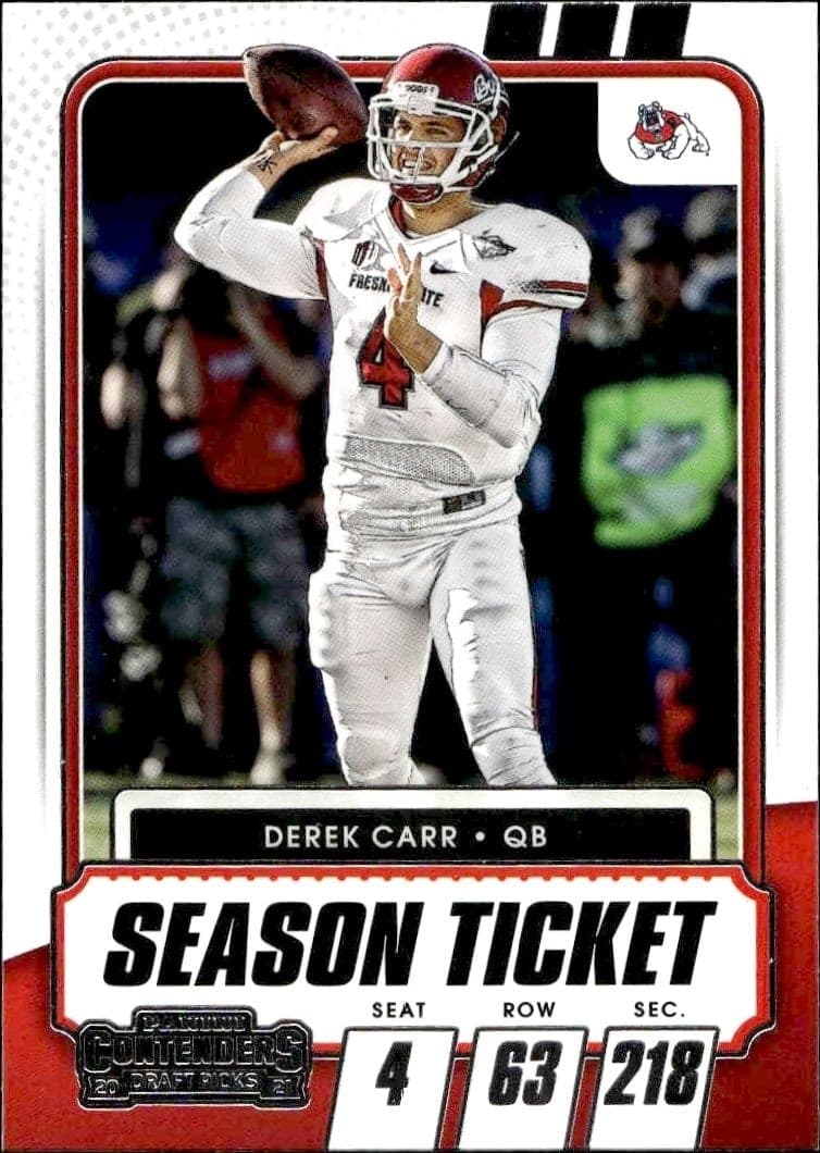 2021 Panini Contenders Draft Picks Derek Carr #14 trading card