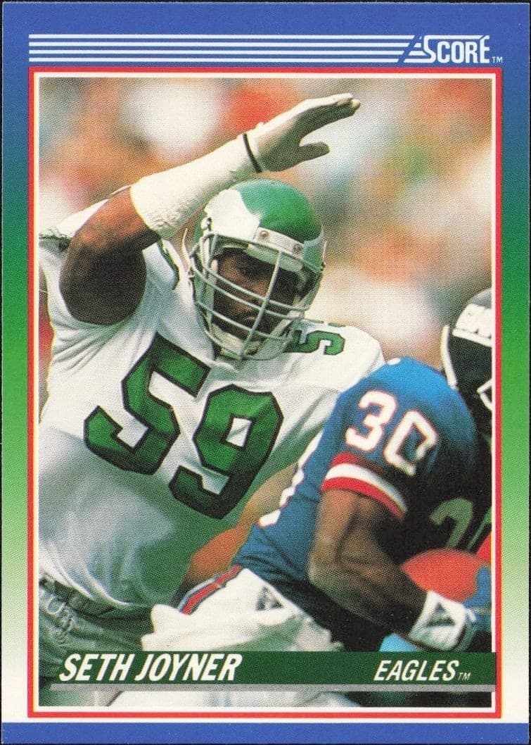 1990 Score Seth Joyner #58 football trading card front