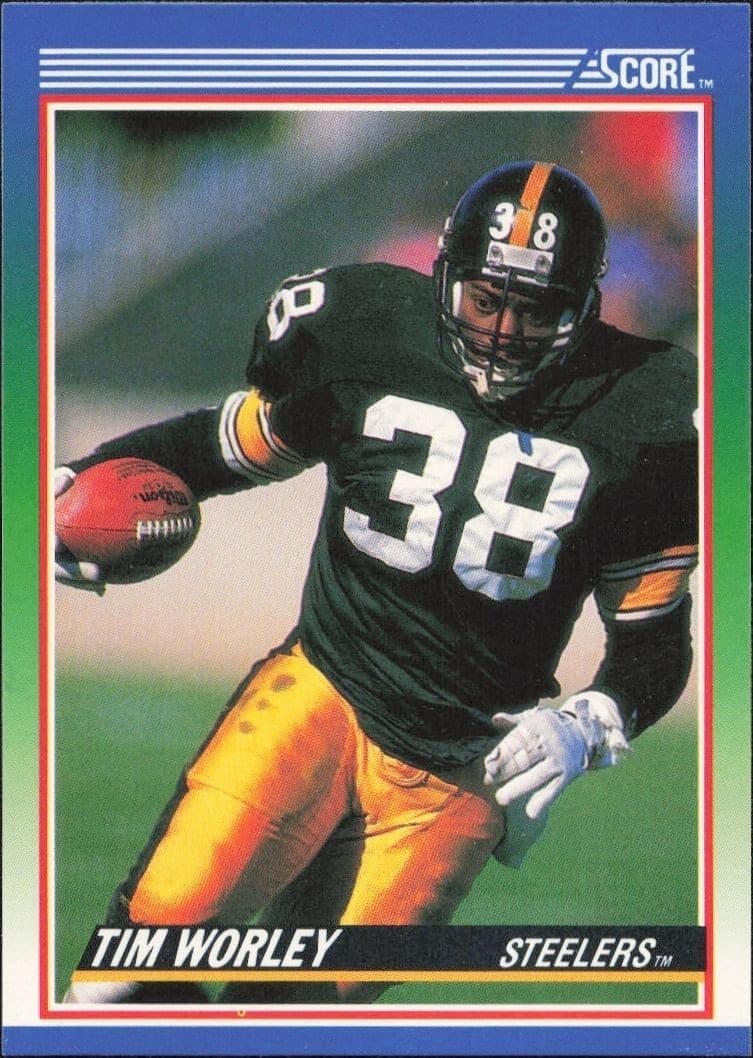 1990 Score Tim Worley #67 football trading card front