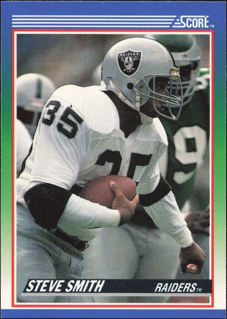 1990 Score Steve Smith #80 football trading card front