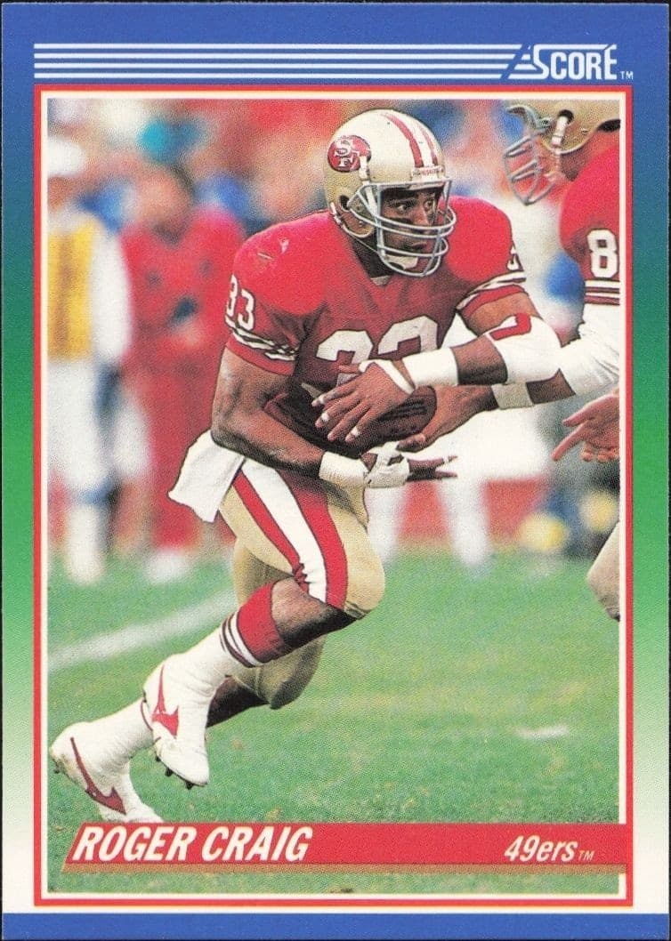1990 Score Roger Craig #100 football trading card front