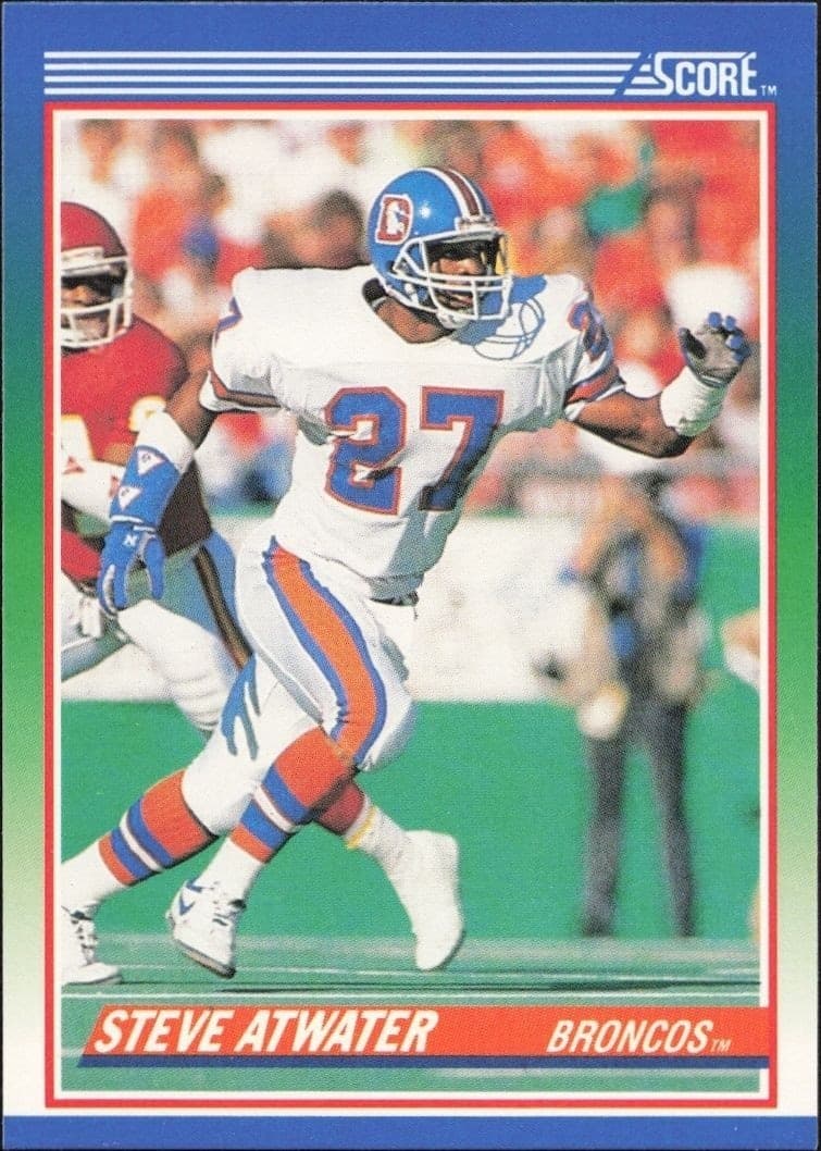 1990 Score Steve Atwater #107 football trading card front