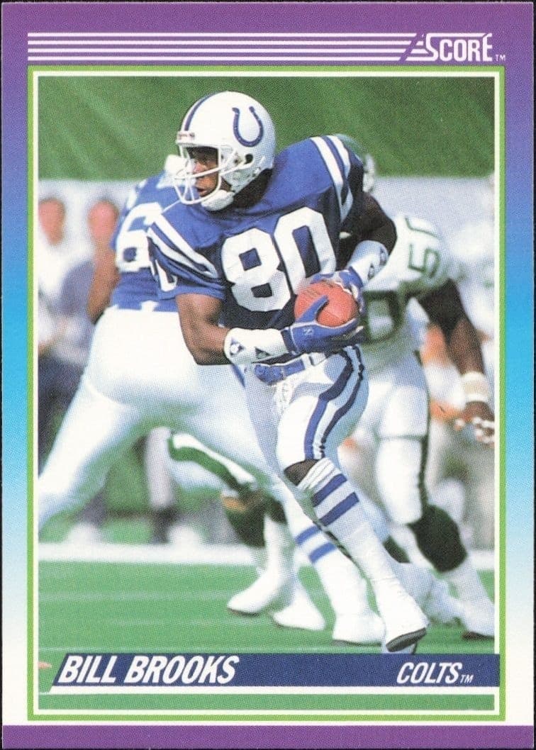 1990 Score Bill Brooks #168 football trading card front