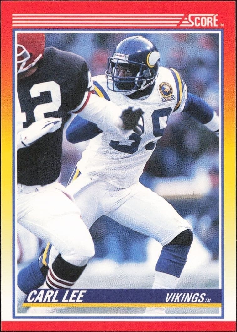 1990 Score Carl Lee #276 football trading card front