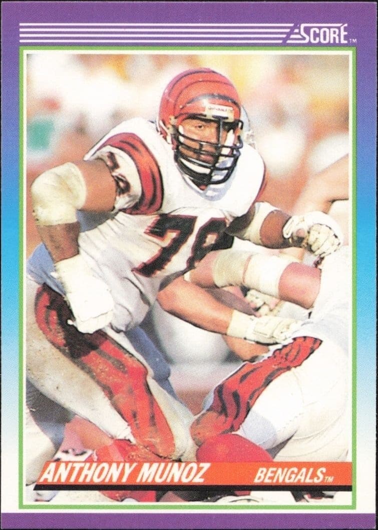 1990 Score Anthony Munoz #178 football trading card front