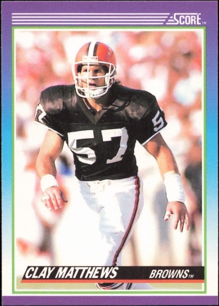 1990 Score Clay Matthews #177 football trading card front