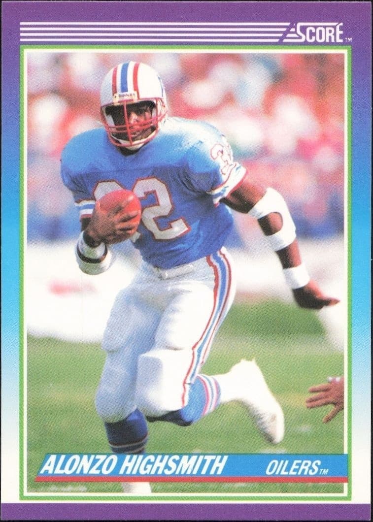 1990 Score Alonzo Highsmith #138 football trading card front