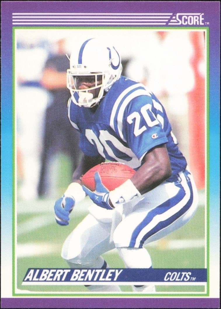 1990 Score Albert Bentley #135 football trading card front