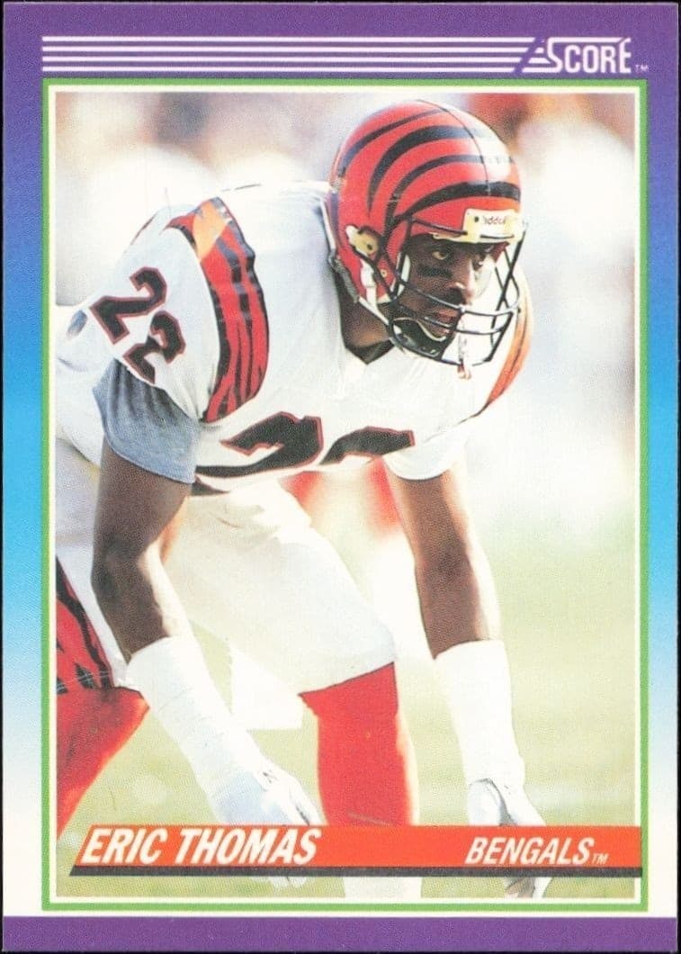1990 Score Eric Thomas #141 football trading card front