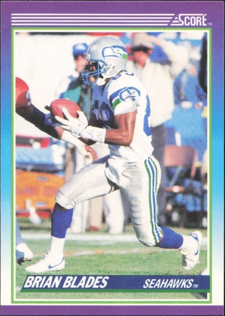 1990 Score Brian Blades #139 football trading card front