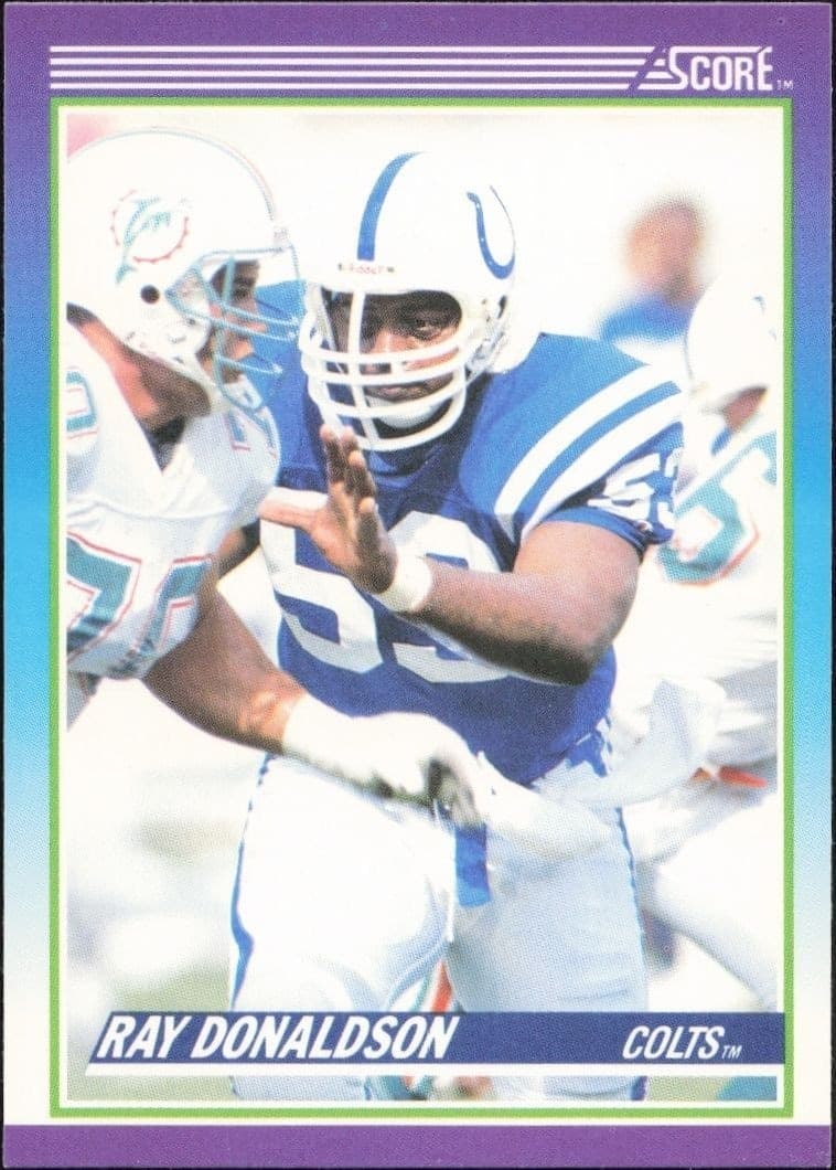 1990 Score Ray Donaldson #153 football trading card front