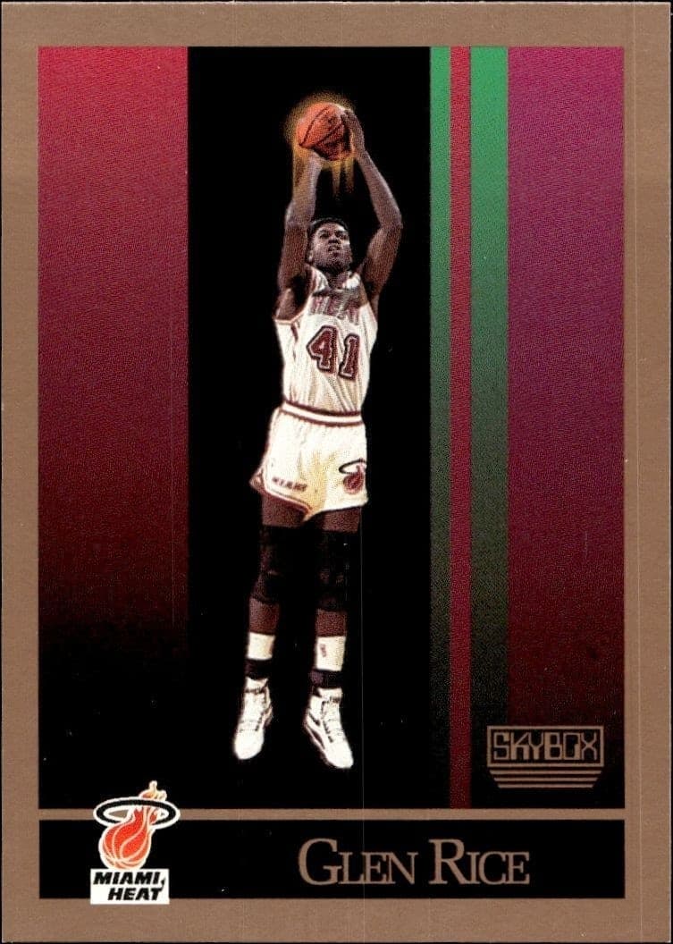 1990-91 Skybox Glen Rice #150 basketball trading card front