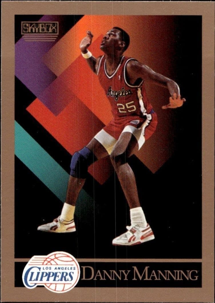 1990-91 Skybox Danny Manning #129 basketball trading card front