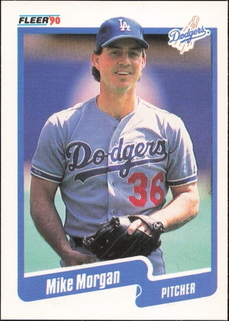 1990 Fleer Mike Morgan #403 baseball trading card front