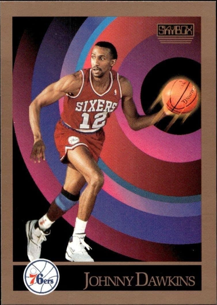 1990-91 Skybox Johnny Dawkins #214 basketball trading card front