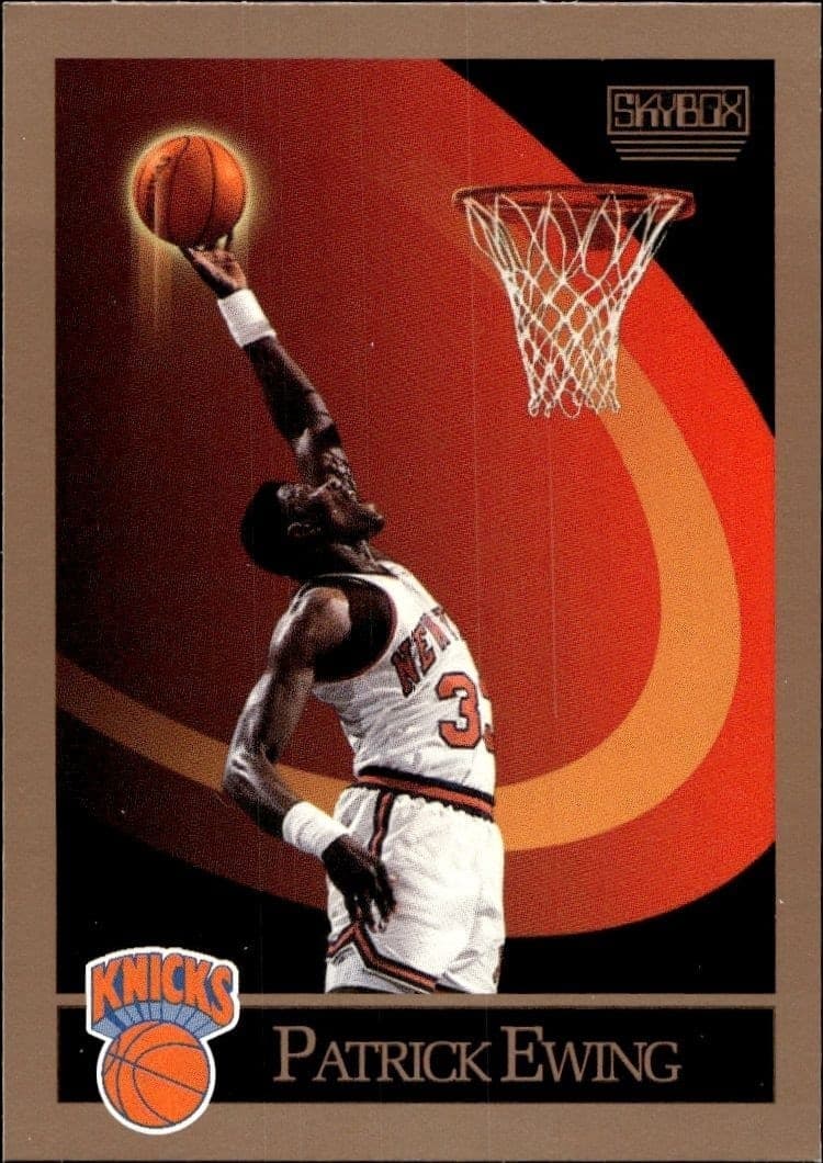 1990-91 Skybox Patrick Ewing #187 basketball trading card front