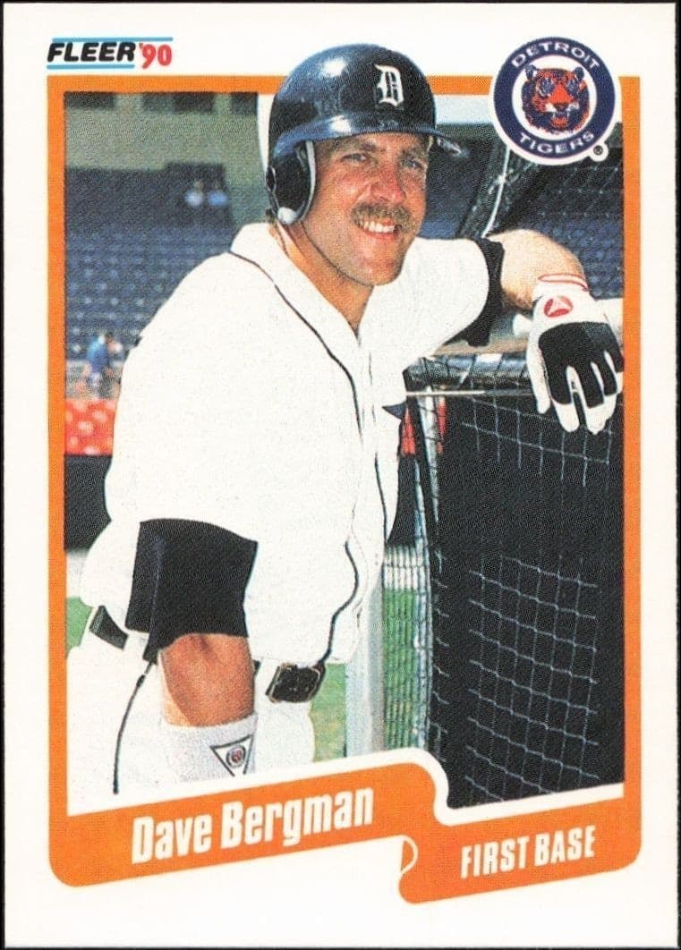 1990 Fleer Dave Bergman #600 baseball trading card front