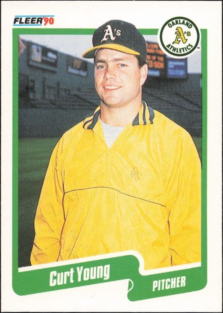 1990 Fleer Curt Young #24 baseball trading card front