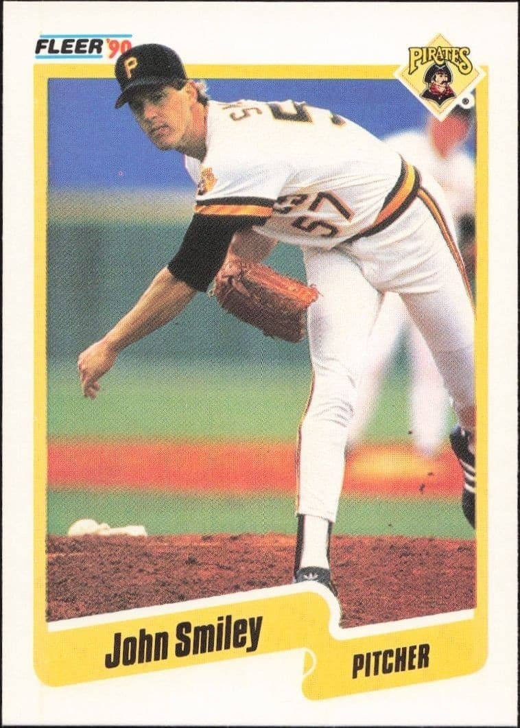1990 Fleer John Smiley #480 baseball trading card front