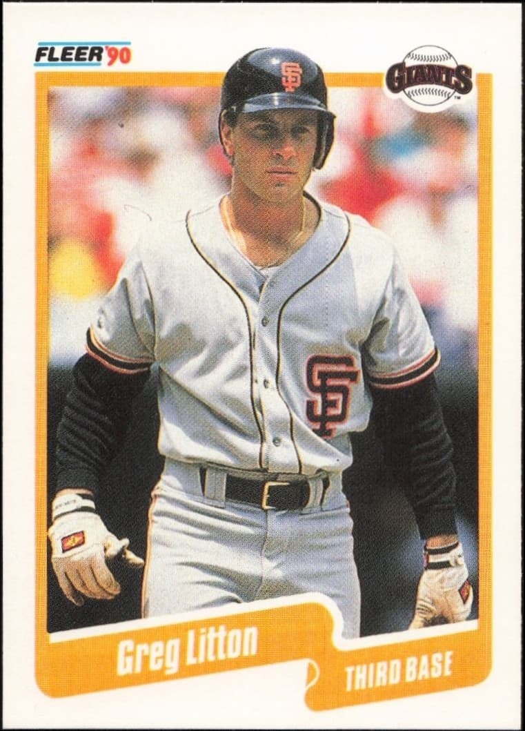 1990 Fleer Greg Litton #61 trading card