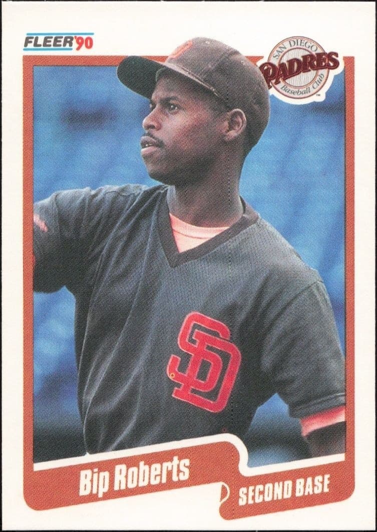 1990 Fleer Bip Roberts #166 baseball trading card front
