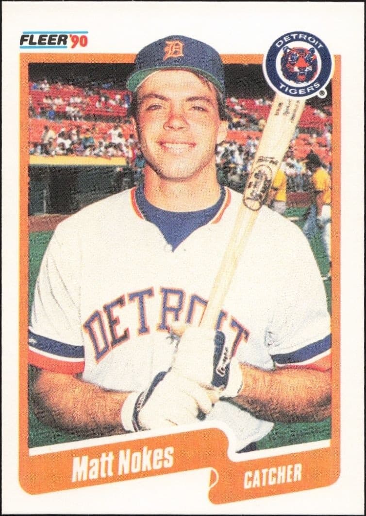 1990 Fleer Matt Nokes #611 baseball trading card front