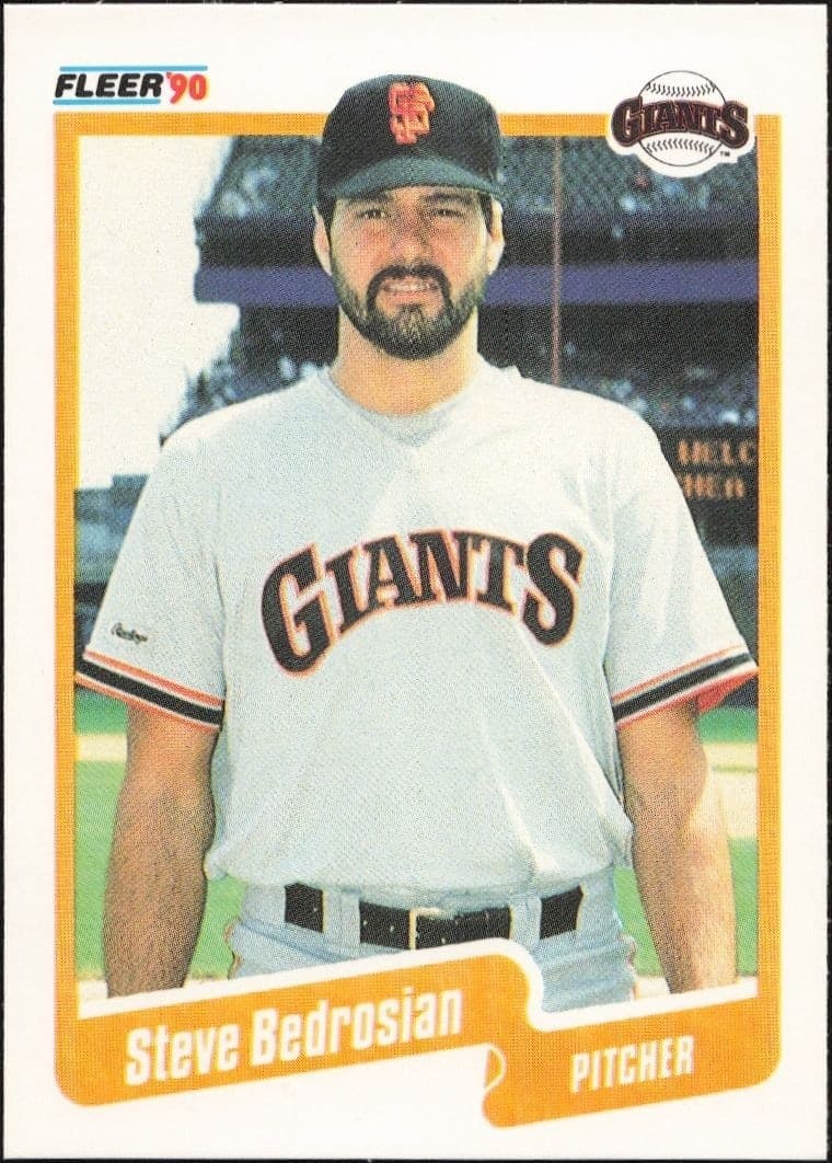 1990 Fleer Steve Bedrosian #50 baseball trading card front