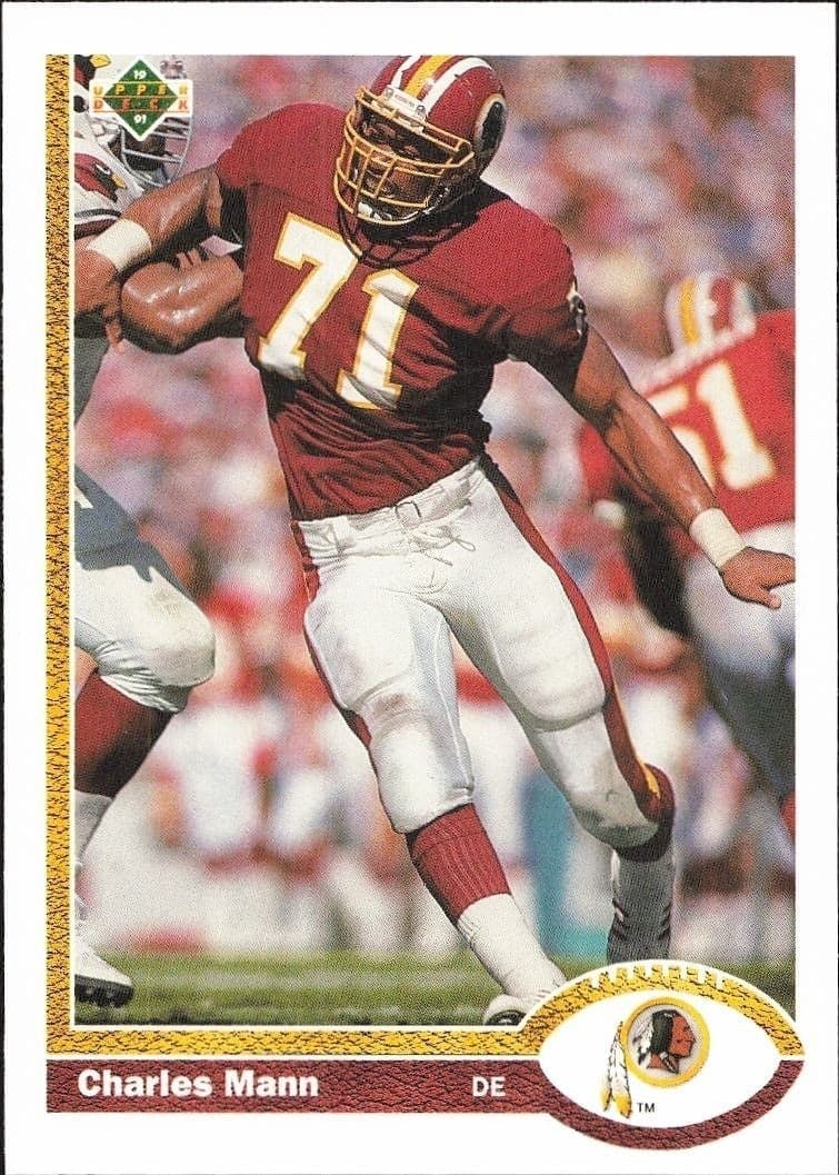 1991 Upper-Deck Charles Mann #278 trading card
