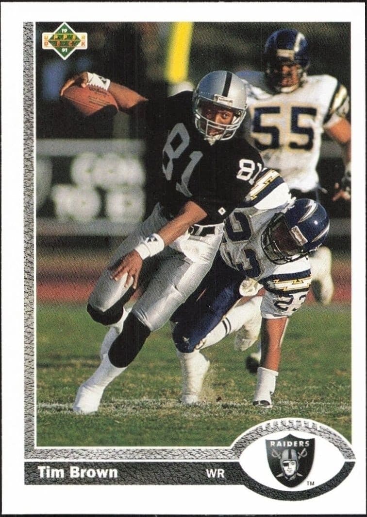 1991 Upper Deck Tim Brown #294 football trading card front