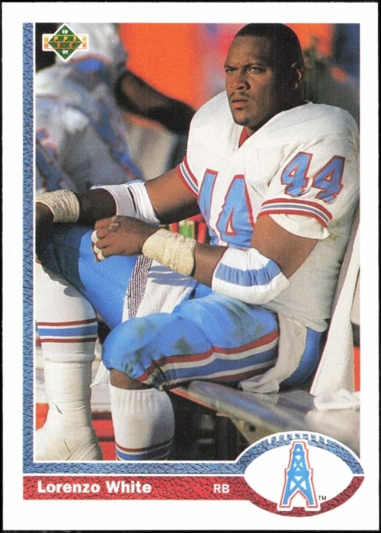 1991 Upper Deck Lorenzo White #297 football trading card front