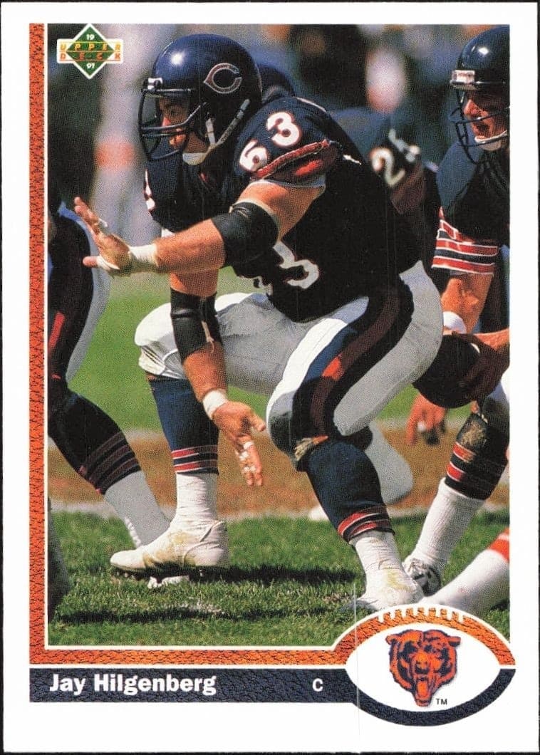1991 Upper Deck Jay Hilgenberg #267 football trading card front