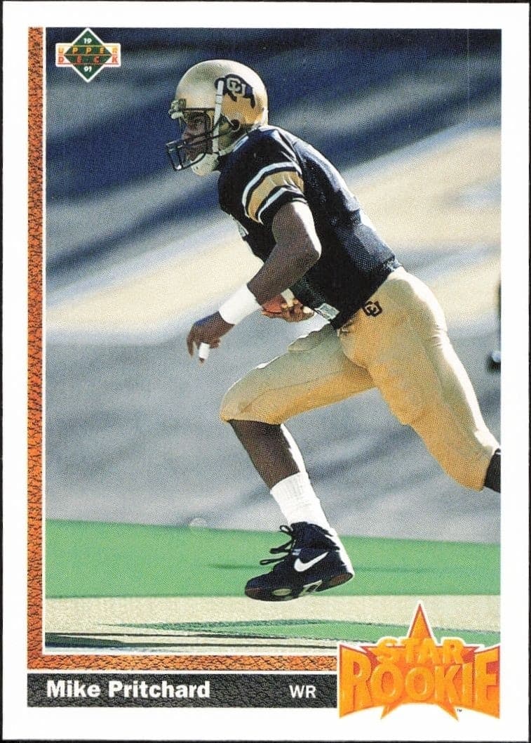 1991 Upper Deck Mike Pritchard #8 football trading card front