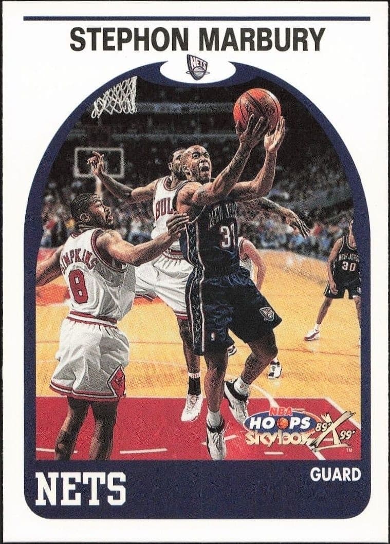 1999-00 Skybox NBA Hoops Decade Stephon Marbury #54 basketball trading card front
