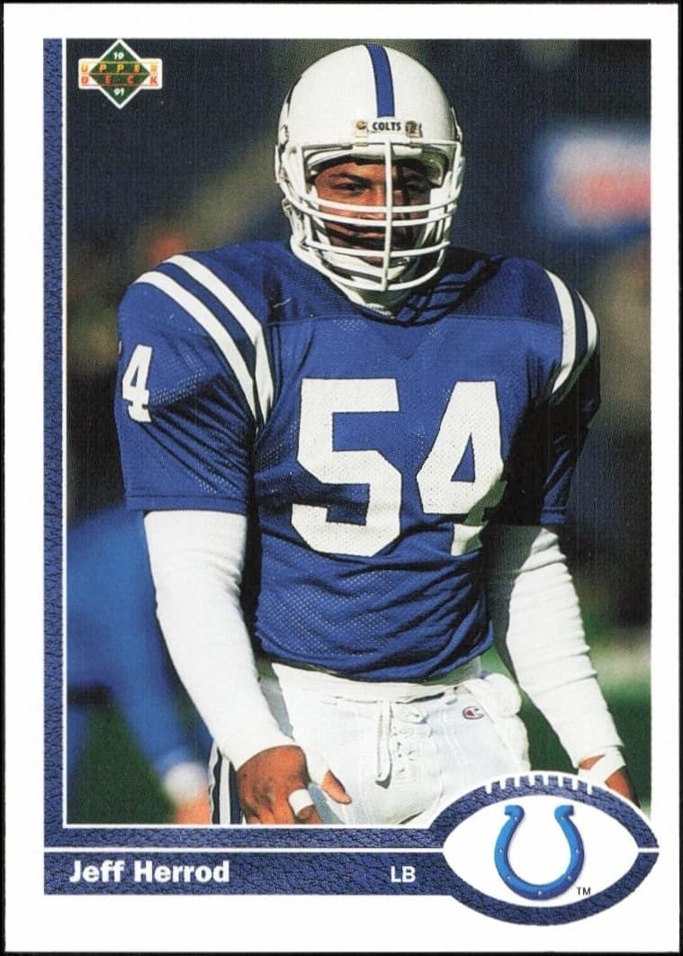 1991 Upper Deck Jeff Herrod #55 football trading card front