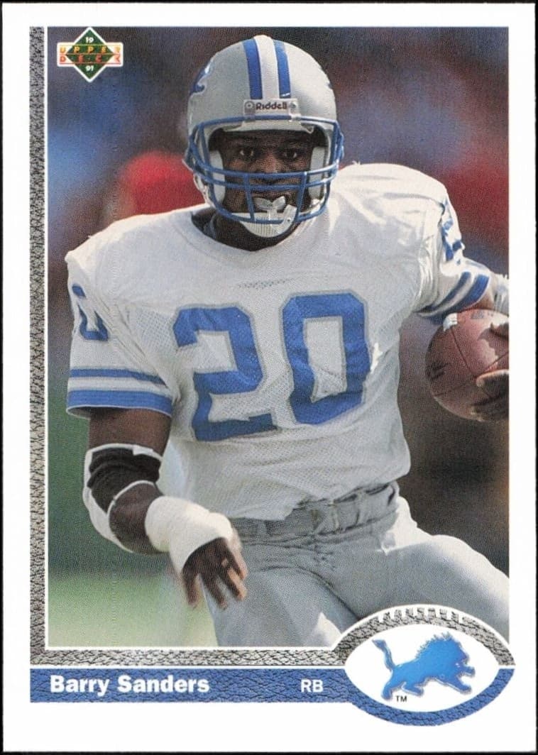 1991 Upper Deck Barry Sanders #444 football trading card front