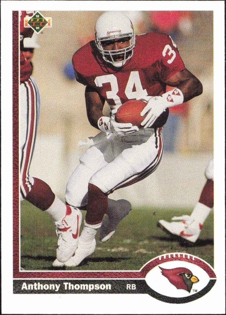 1991 Upper Deck Anthony Thompson #449 football trading card front