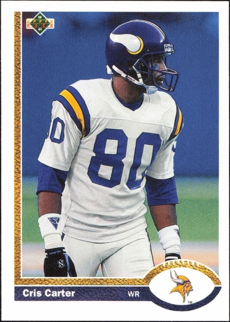 1991 Upper Deck Cris Carter #56 football trading card front
