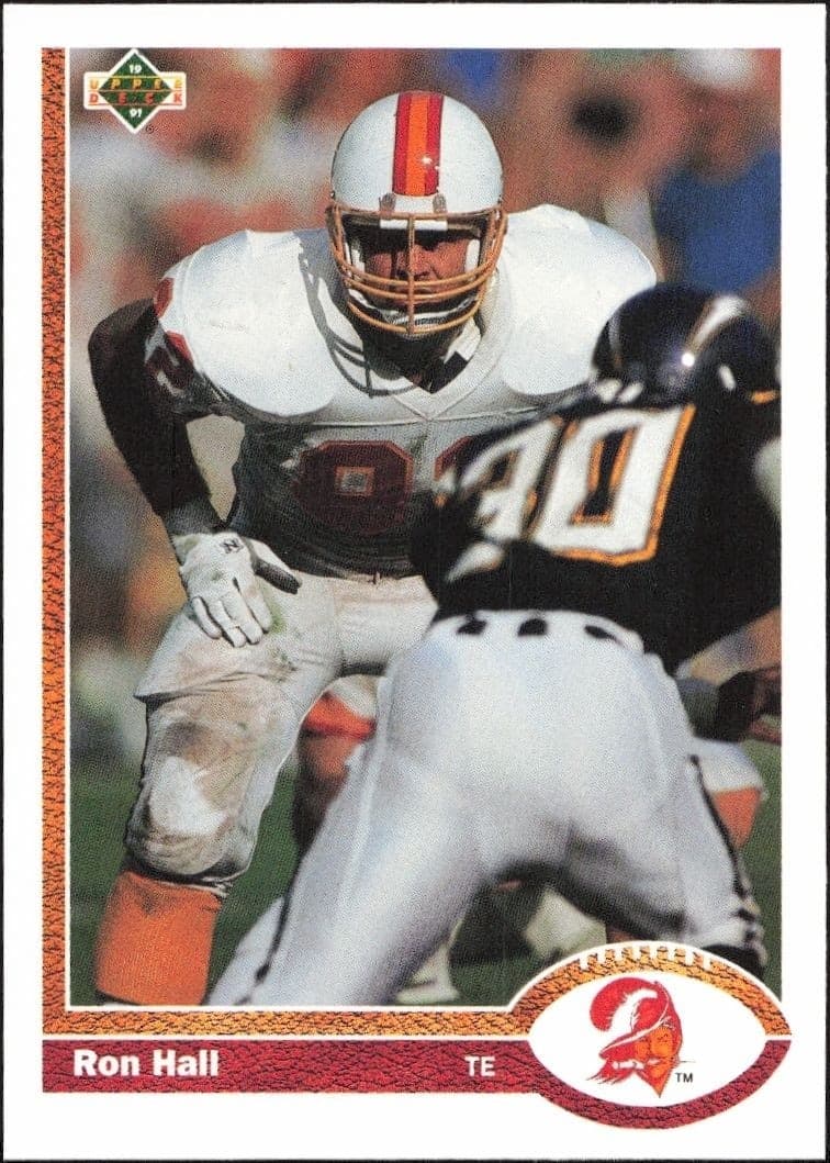 1991 Upper Deck Ron Hall #386 football trading card front
